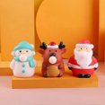 thumbnail image 1 of 3 PCS Cute Mini Squeeze Toys Creative Santa Claus Reindeer Snowman Blowing Bubble Small Decompression Toys Stress Relief for Kids Adults, 1 of 4