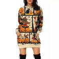 thumbnail image 4 of Vestido con capucha de demonio de Halloween con estampado digital 3D de manga larga para mujer, otoño/invierno, 4 of 5