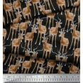 thumbnail image 2 of Soimoi Tissu Poly Georgette Imprimé Renne Animal 1 Yard 42 Pouces de Large, 2 of 3