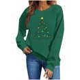 thumbnail image 2 of Ichuanyi Womens Christmas Long Sleeve Crewneck Sweatshirts Christmas Print Casual Pullover Cute Xmas Shirt Top, 2 of 6