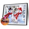 thumbnail image 1 of 5D diamante pintura Navidad muñeco de nieve bordado DIY punto de cruz Navidad Likrtyny  decoración de arte, 1 of 8