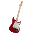 thumbnail image 2 of Tcbosik 39" Beginner Electric Guitar Starter Kit w/ Bag, Plectrum, Tremolo Arm, Shoulder Strap and Wrench Tool, Red & White, 2 of 9