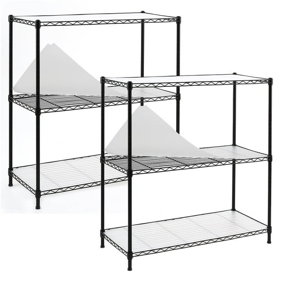 EFINE 2-Pack 3-Shelf Shelving Unit with 3-Shelf Liners