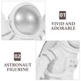 thumbnail image 6 of WORGEOUS 4pcs Small Astronaut Statue Decoration Resin Astronaut Figurine Tabletop Craft Decoration, 6 of 8