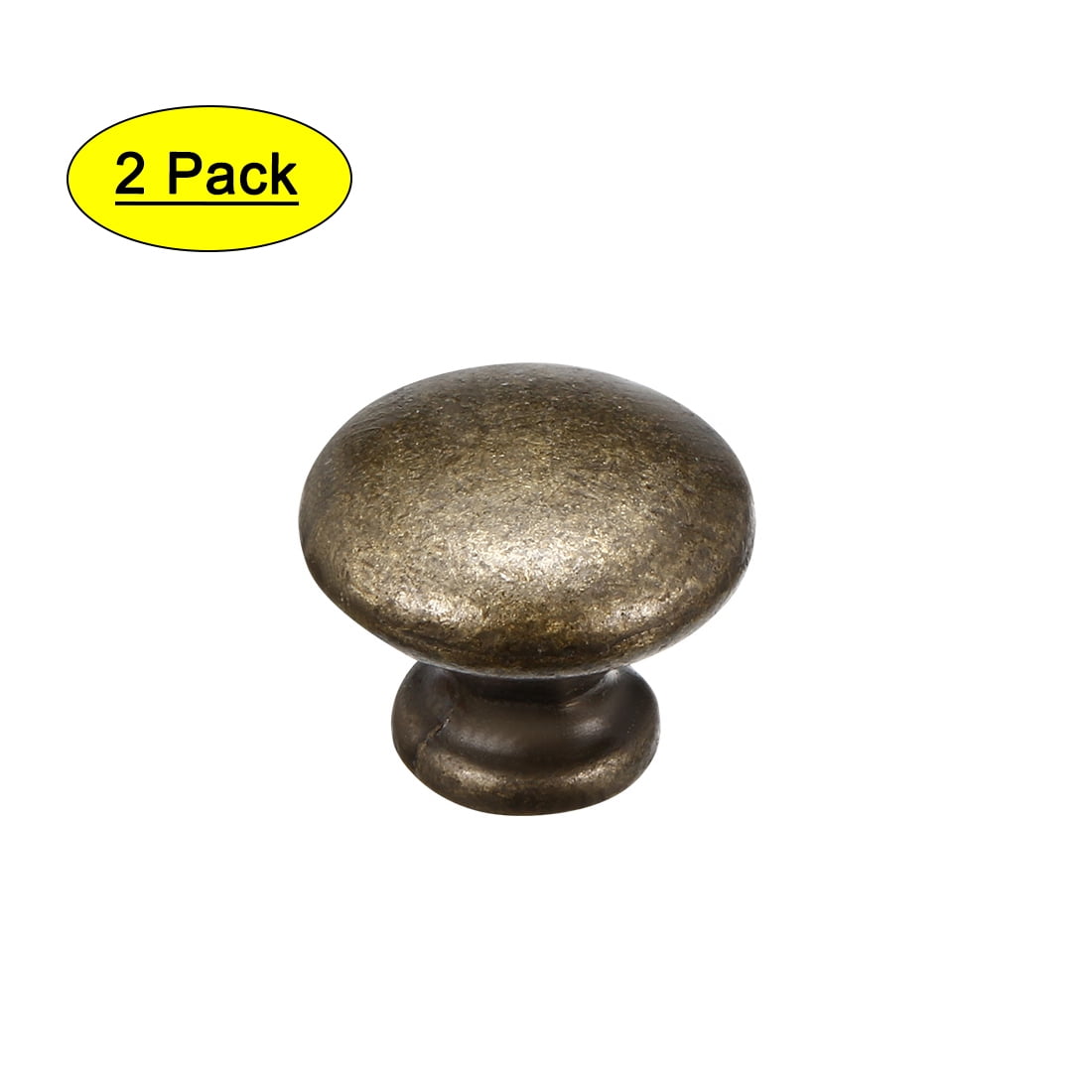 Uxcell Zinc Alloy Door Vintage Round Pull Knob-0.16' Hole Diameter-2 Pack
