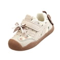 thumbnail image 3 of YOUYEDIAN Toddler Shoes Bow Lightweight Comfortable Walking Shoes Outdoor Non-Slip Sneakers(Beige,9 Toddler), 3 of 5