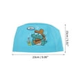 thumbnail image 4 of Unique Bargains 1 Pc Knitted PU Cartoon Crocodile Swim Cap Lake Blue, 4 of 6