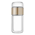 thumbnail image 1 of veasfak Glass Tea Infuser Bottle 350ml Glass Tea Infuser Cup for Office Outdoor Home Champagne Gold, 1 of 9
