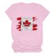 thumbnail image 5 of Camisas de Manga Corta para las Mujeres Impresión de Manga Corta Cuello Redondo, Camisa Casual de Poliéster para las Mujeres, Lavado de Manos, 5 of 6