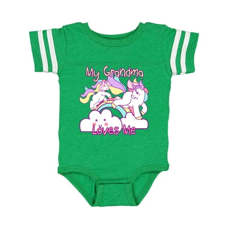 

Inktastic My Grandma Loves Me Unicorn Gift Baby Girl Bodysuit