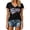 Black, variant on HCYSFG Women's New York Rhinestone Top Ladies Athletic Active Basketball V Neck T Shirt Summer Short Sleeve Sporty Textured Performance Fan Tee