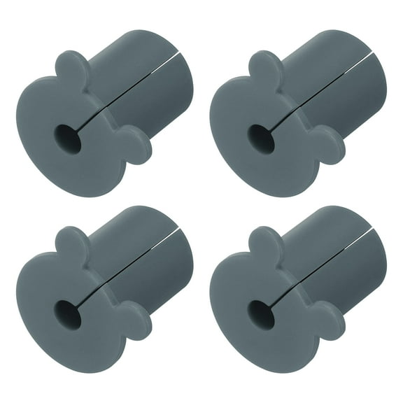 4Pcs Wall Grommets for Cables 1 Inch Silicone Cable Wall Through Cable Routing Kit with 8mm Hole, Grey