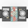 thumbnail image 3 of Multicolor Dahlia Green Gray Red Table Runner Table Flag Home Party Decorative Tablecloth Table Runners, 3 of 5