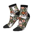 thumbnail image 2 of Bingfone Rabbits On Floral Design Patterned Men'S Women'S Casual Cotton Socks, 2 of 9