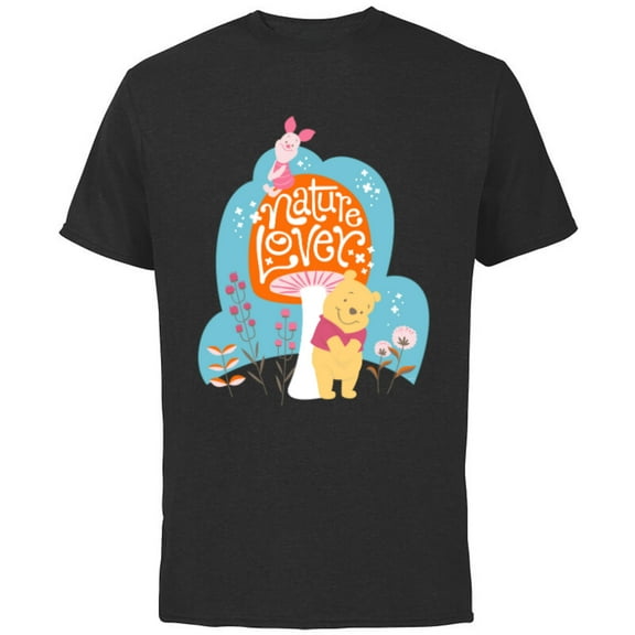 Disney Winnie the Pooh and Piglet Nature Lover - Short Sleeve Cotton T-Shirt for Adults - Customized-Natural