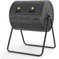 thumbnail image 2 of DRATO Compost Bin Outdoor 37.5 Gallon All-Season Dual Chamber Tumbling for Garden, Kitchen, Yard, Outdoor (Black), 2 of 8
