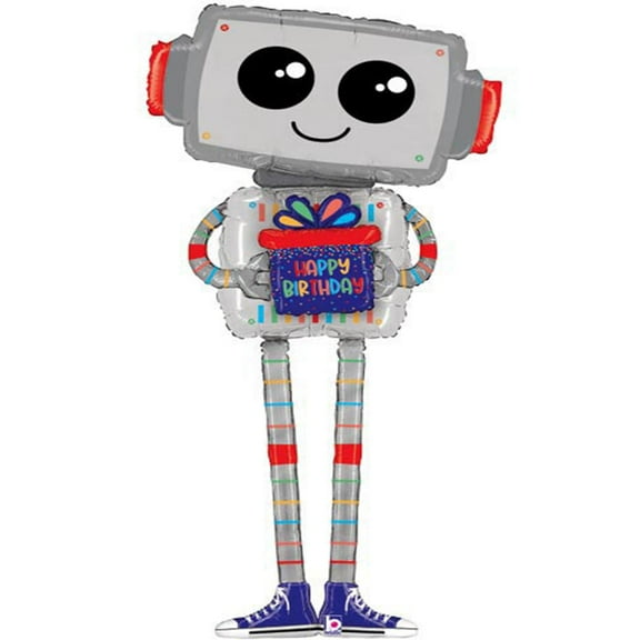 Betallic Foil Giant Robot Birthday 5 ft Balloon