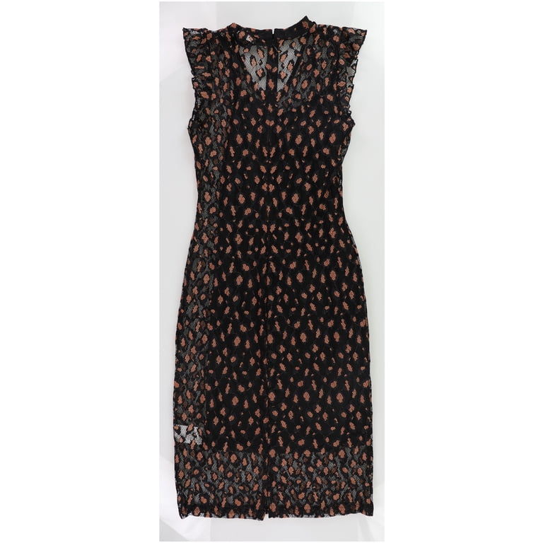 Bar Iii Womens Cheetah Lace Midi Dress - Walmart.com