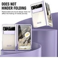 thumbnail image 3 of for Google Pixel Fold 5G Case,Slim Thin Lightweight Hidden Bracket Stand Electroplated Frame Shockproof Protective Phone Case with Hinge Protection for Google Pixel Fold 5G 2023 (Purple), 3 of 14