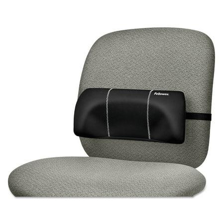 Fellowes Lumbar Back Support, 12"W x 3.125"D x 5.187"H, Black