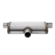 Flowmaster 72206 FlowFX Muffler 2.5 Inlet/Outlet - Oval Body - Transverse - Moderate Sound 409 Stainless Steel
