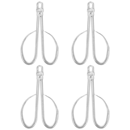 

NUOLUX 4Pcs Practical Stainless Steel Nuts Clips Sunflower Opening Clips (Silver)