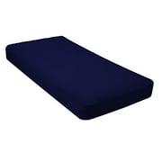 Gilbin 100% Jersey Knit Cotton Fitted Cot Sheet For Camp Cot Mattresses 30" x 75" (Navy)