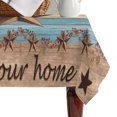 thumbnail image 4 of Western Texas Star Retro Table Cloth Waterproof Tablecloths, Country Farmhouse Light Blue Brown Wooden Tablecloth Dining Table Cover for Kitchen Party Outdoor, Rectangle Tablecloth 52x70 Inch, 4 of 9