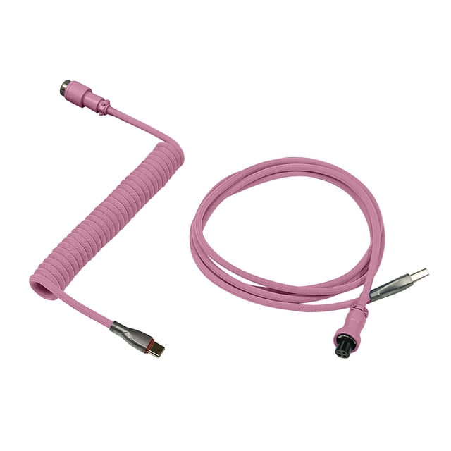 Conector de aviación tejido tipo C a cable de aviador de teclado mecánico USB (rosa) Tmvgtek Para Estrenar