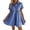 BU1-Dress, variant on Casual Mini Dresses for Women Striped Short Sleeve Button Front Turn Down Collar Relaxed Fit Knit Shirt Dress BU1 L