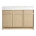thumbnail image 3 of AVAXA Modern 48" Freestanding Bathroom Vanity with White Resin Sink & Soft-Close Cabinet Doors in Oak Finish, 3 of 18