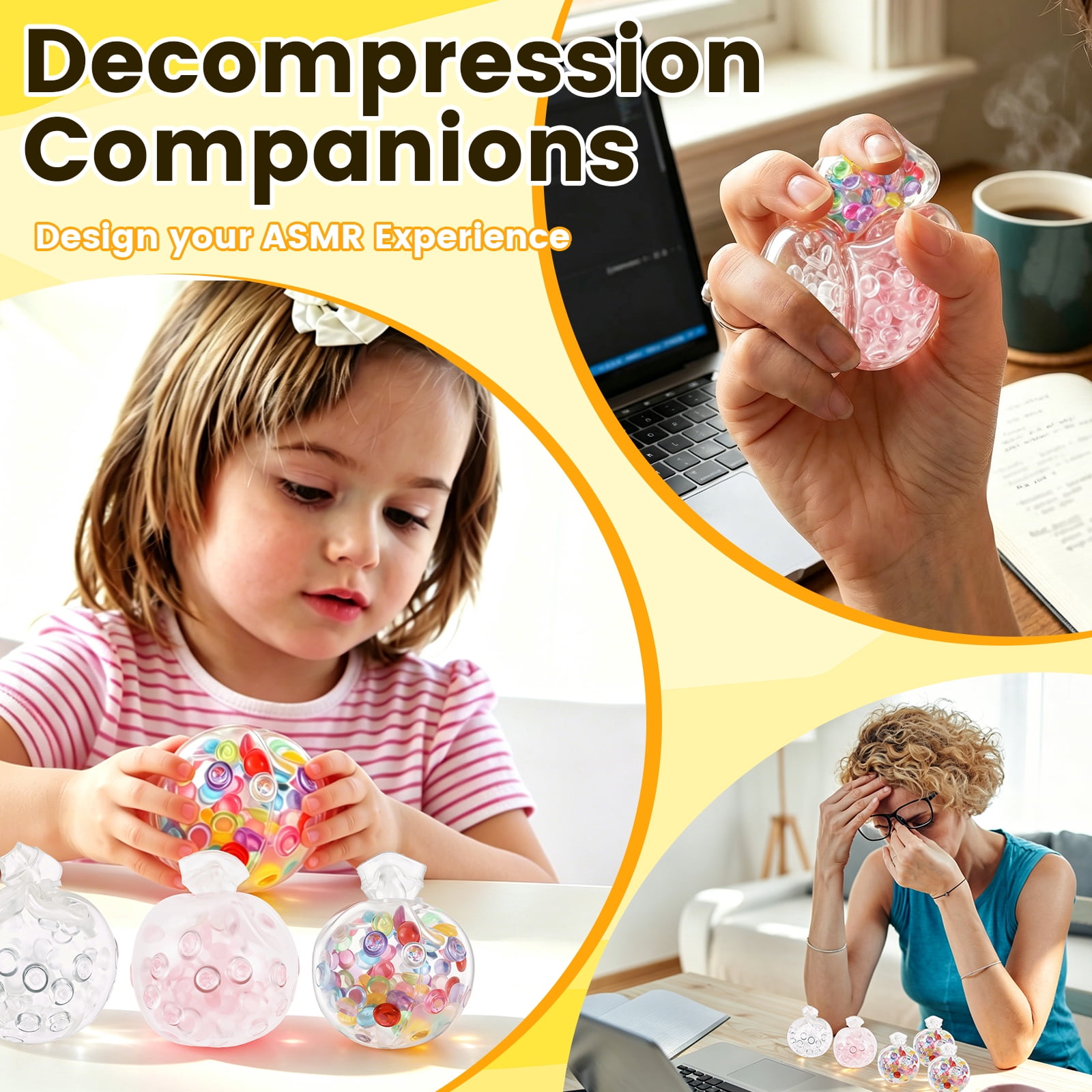 DIY Stress Ball Making Kit Stress Ball DIY Kit Empty Squeeze Ball DIY Kit with Vacuum Tool Cable Tie Filler Bead Expander Tool Transparent Blank Skin for Adult