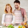 thumbnail image 4 of Pink Floral and Lace Pattern Apron-Garden Aprons for Women with Pockets-Cotton Linen Waterproof Kitchen Cooking Gardening Aprons Adjustable for Kitchen,Cooking,BBQ and Salon 33x27 Inch, 4 of 4