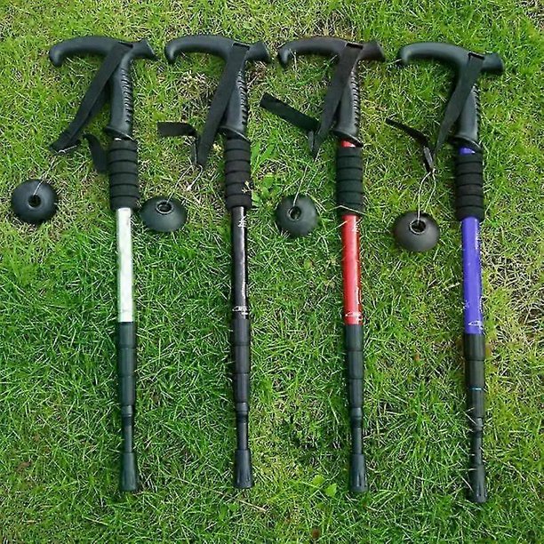 Foldable Trekking Poles for Hiking Camping Climbing Walking Crutches Collapsible Sticks Supports Outdoor Adventure Gear