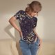 thumbnail image 3 of Balery Dice Body de cuello redondo de manga corta para mujer Tops de manga corta Tops básicos-Medium, 3 of 7