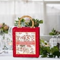 thumbnail image 2 of Caja de Dulces de Boda, Caja de Regalo para Dama de Honor, Decoración Moderna, Caja de Recuerdos con Estampado de Flores, Suministros Nupciales de Bod Rojo, 2 of 9