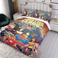 thumbnail image 3 of Liga de la Justicia Conjunto de sábanas temático, trío de piezas, cómodo y amigable con la piel, diseño único, regalo de decoración para el hogar para familiares, amigos y fans, 90 cm * 190 cm, 3 of 6