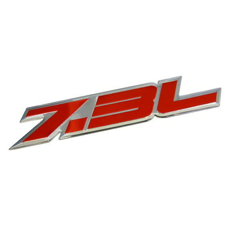 7.3L Liter Red Highly Polished Aluminum Silver Chrome Truck Engine Swap Badge Nameplate Emblem for Ford Intercooled Turbo Diesel Excursion F-Series Super Duty Truck Econoline