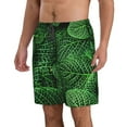 thumbnail image 2 of Pofeuu Natural Green Leaves Prin Men's Swim Trunks Quick Dry Bathing Suit Swimming Board Shorts Mesh Lining Beach Swimwear-3X-Large, 2 of 6