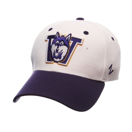 White Washington Hat - Washington Huskies ZHS Stretch Hat (White)