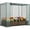 Brown, variant on Slsy Galvanized Raised Garden Bed Kit w/Crop Cage Anti-Bird Netting Mesh Cover, 71" x 35.4" x 59" Large Metal Outdoor Planter Garden Boxes w/ 2 Roll-up Zippered Doors, for Vegetables Herbs Flowers