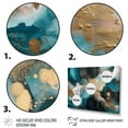 thumbnail image 3 of Designart "Green And Gold Mysterious Marble II" Abstract Marble Wall Art Living Room, 3 of 5
