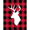 thumbnail image 2 of Robinson, Tamara 26x32 Black Ornate Wood Framed with Double Matting Museum Art Print Titled - Deer Lumberjack, 2 of 4