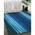 thumbnail image 2 of Ahgly Company Indoor Square Patterned Deep Sky Blue Area Rugs, 5' Square, 2 of 6