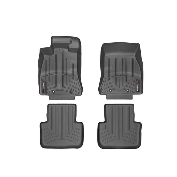 WeatherTech Custom Fit FloorLiners compatible with 2009-2015 Jaguar XF - 1st & 2nd Row (2-pc. Rear Liner), Black