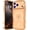 Gold, variant on Bling Glitter Wavy Frame Camera Protect Magnetic Phone Case for iPhone, Compatible with  (Clear,iPhone 17)