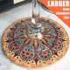 thumbnail image 3 of Posavasos absorbentes para bebidas, juego de 4 tapetes redondos de piedra de cerámica con diseño de mandala naranja, reverso de corcho sin soporte JAMW Sencillez, 3 of 5