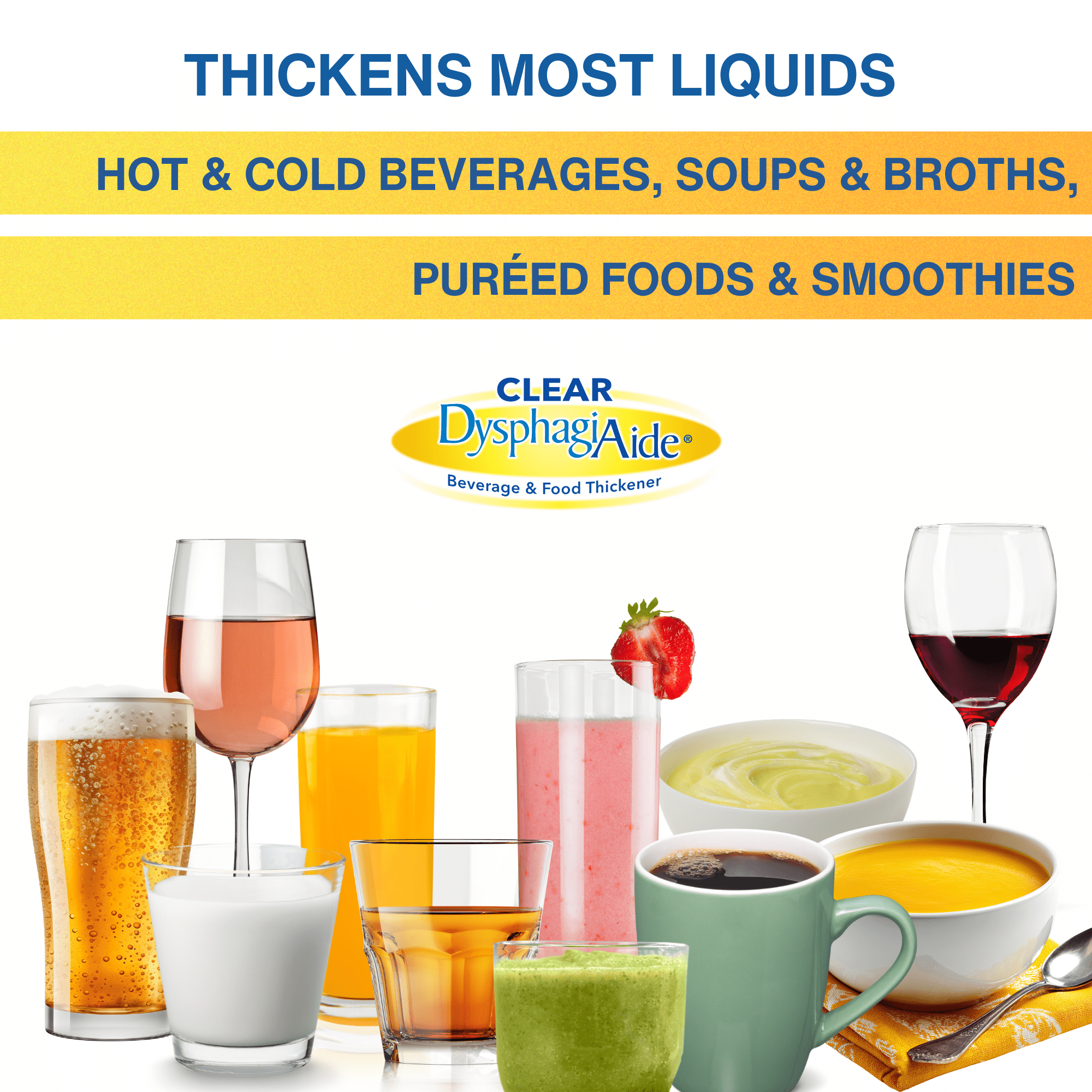 Clear DysphagiAide Thickener, 400 Serving (19.75 oz) Jar, Xanthan Gum Powder for all IDDSI Thickness Levels