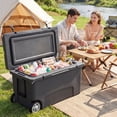 thumbnail image 2 of ELLEGNT 75 Quart Rolling Hard Cooler with 6-Day Ice Retention - Portable Insulated Cooler for Camping, Tailgating, or Beach Gray, 2 of 10