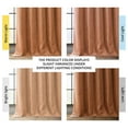 thumbnail image 3 of TiaGOC Faux Linen Room Darkening Curtains - 120 Inches Long Luxury Linen Curtains for Bedroom & Living Room (1 Panel), 50W X 120L, Desert Orange, 3 of 9